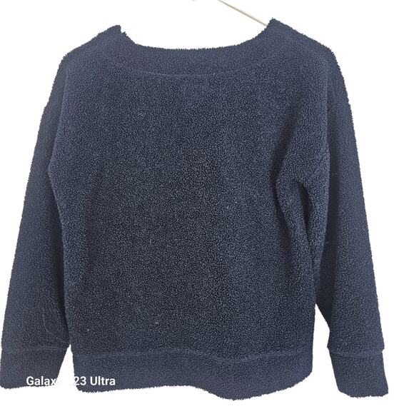 J Crew Sweater Women XS Navy Vintage Fleece Sweater Women Pullover Sweater - Picture 8 of 8